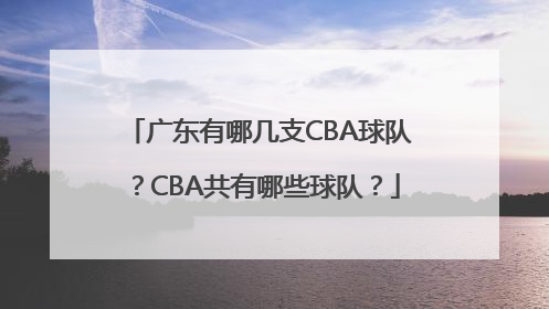 广东有哪几支CBA球队？CBA共有哪些球队？