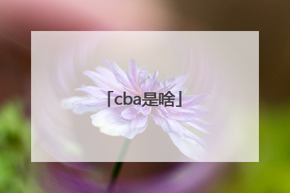 「cba是啥」cba是啥意思