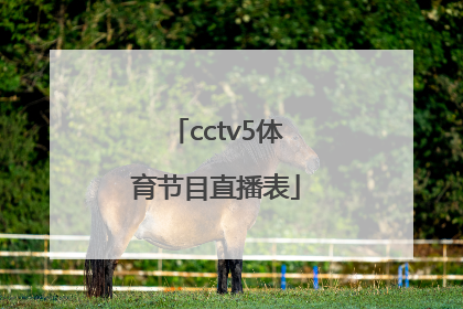 「cctv5体育节目直播表」cctv5体育节目直播在线观看